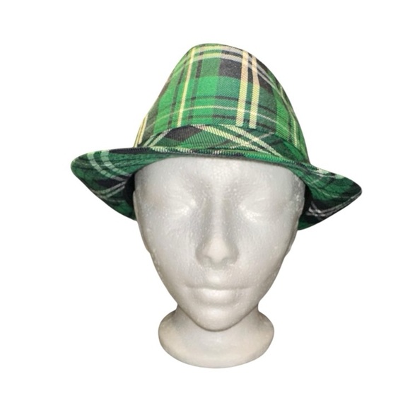 Green Plaid Fedora Hat perfect for St.Patty’s Day! ☘️ - Picture 4 of 17